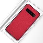 Shockproof Cloth Texture PC+ TPU Protective Case for Galaxy S10+ (Red) - 1