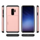 For Galaxy S9+ TPU + PC Dropproof Protective Back Cover Case with Card Slot(Pink) - 6