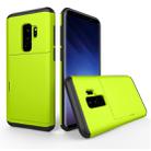 For Galaxy S9+ TPU + PC Dropproof Protective Back Cover Case with Card Slot(Green) - 1