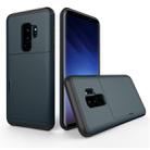 For Galaxy S9+ TPU + PC Dropproof Protective Back Cover Case with Card Slot(Navy Blue) - 1