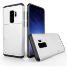 For Galaxy S9+ TPU + PC Dropproof Protective Back Cover Case with Card Slot(White) - 1