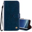 For Samsung Galaxy S8 + Business Style Oil Wax Texture Horizontal Flip Leather Case with Holder & Card Slots & Wallet(Blue) - 1