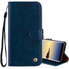 For Samsung Galaxy Note 8 Business Style Oil Wax Texture Horizontal Flip Leather Case with Holder & Card Slots & Wallet(Blue) - 1