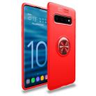 Lenuo Shockproof TPU Case for Galaxy S10+, with Invisible Holder (Red) - 1