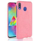 Shockproof Crocodile Texture PC + PU Case for Galaxy A40 (Pink) - 1