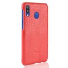 Shockproof Crocodile Texture PC + PU Case for Galaxy A40 (Red) - 3