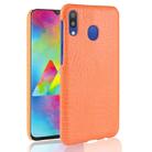 Shockproof Crocodile Texture PC + PU Case for Galaxy A40 (Yellow) - 1