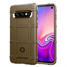 Full Coverage Shockproof TPU Case for Galaxy S10 (Brown) - 1