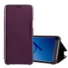 For Galaxy S9+ Electroplating Mirror Horizontal Flip Leather Case with Holder (Purple) - 1