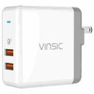 Vinsic 36W Portable Dual-Port Quick Charger 3.0 Dual-Port USB Wall Charger Travel Adapter, For iPhone/iPad, Galaxy S7/S6/Edge/Plus, Mi5 etc, US Plug - 1