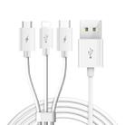 TOTUDESIGN Glory Series 3 In 1 5V 2.4A Multi-function Charging Data Cable, Length : 1.2m - 1