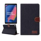 Denim Texture PC Horizontal Flip Leather Protective Case for Galaxy Tab A 8 (2019) P200 / P205  , with Holder & Card Slots & Wallet & Photo Frame(Black) - 1