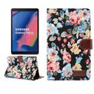 Flower Cloth Texture PC Horizontal Flip Leather Protective Case for Galaxy Tab A 8 (2019) P200 / P205  , with Holder & Card Slots & Wallet & Photo Frame(Black) - 1