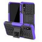 Tire Texture TPU+PC Shockproof Case for Galaxy A2 Core, with Holder (Purple) - 1