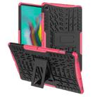 Tire Texture TPU+PC Shockproof Case for Galaxy Tab S5e , with Holder (Pink) - 1