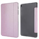 Silk Texture Horizontal Flip Leather Case with Three-Folding Holder for Galaxy Tab P200(Pink) - 1
