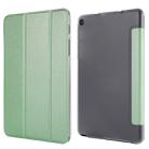 Silk Texture Horizontal Flip Leather Case with Three-Folding Holder for Galaxy Tab P200(Green) - 1