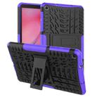 Tire Texture TPU+PC Shockproof Case for Galaxy Tab A 8 (2019) P200 / P205, with Holder (Purple) - 1