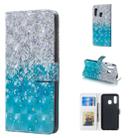 Sea and Sand Pattern 3D Horizontal Flip Leather Case for Galaxy A40, with Holder & Card Slots & Photo Frame & Wallet - 1