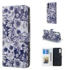 Skull and Flower Pattern 3D Horizontal Flip Leather Case for Galaxy A50, with Holder & Card Slots & Photo Frame & Wallet - 1