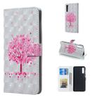 Pink Tree Pattern 3D Horizontal Flip Leather Case for Galaxy A50, with Holder & Card Slots & Photo Frame & Wallet - 1