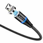 FLOVEME 1m Micro USB to USB Round Head Magnetic 3A Fast Charging & Data Cable(Black) - 1