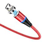 FLOVEME 1m Micro USB to USB Round Head Magnetic 3A Fast Charging & Data Cable(Red) - 1