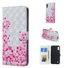 Sakura Pattern 3D Horizontal Flip Leather Case for Galaxy M10, with Holder & Card Slots & Photo Frame & Wallet - 1