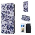 Skull and Flower Pattern 3D Horizontal Flip Leather Case for Galaxy M10, with Holder & Card Slots & Photo Frame & Wallet - 1