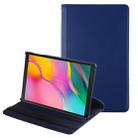 Litchi Texture Horizontal Flip 360 Degrees Rotation Leather Case for Galaxy Tab A 10.1 (2019) T510 / T515, with Holder (Dark Blue) - 1