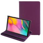 Litchi Texture Horizontal Flip 360 Degrees Rotation Leather Case for Galaxy Tab A 10.1 (2019) T510 / T515, with Holder (Purple) - 1