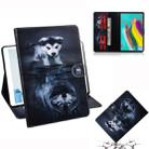 Wolf and Dog Pattern Horizontal Flip Leather Case for Galaxy Tab S5E T720 / T725, with Holder & Card Slot & Wallet - 1