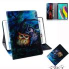 Oil Owl Pattern Horizontal Flip Leather Case for Galaxy Tab S5E T720 / T725, with Holder & Card Slot & Wallet - 1