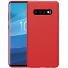 NILLKIN  Liquid Silicone Shockproof Soft Case for Galaxy S10 (Red) - 1