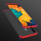 GKK Three Stage Splicing Full Coverage PC Case for Galaxy A20 / A30(Black Red) - 1