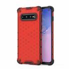 Honeycomb Shockproof PC + TPU Case for Galaxy S10 (Red) - 1