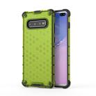 Honeycomb Shockproof PC + TPU Case for Galaxy S10+ (Green) - 1