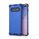 Honeycomb Shockproof PC + TPU Case for Galaxy S10+ (Blue) - 1