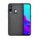Shockproof Cloth Texture PC+ TPU Protective Case for Galaxy A20 (Black) - 1