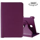 Litchi Texture Rotating ClassicBusiness Horizontal Flip Leather Case for Galaxy Tab A 8.0 T387, with Holder(Purple) - 1