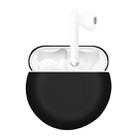 For Huawei FreeBuds 3 Split Style Liquid Silicone Wireless Earphone Protective Case Storage Box(Black) - 1