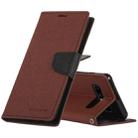 GOOSPERY FANCY DIARY Horizontal Flip PU Leather Case for Galaxy S10, with Holder & Card Slots & Wallet (Brown) - 1