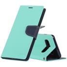 GOOSPERY FANCY DIARY Horizontal Flip PU Leather Case for Galaxy S10 Plus, with Holder & Card Slots & Wallet (Mint Green) - 1