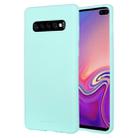 GOOSPERY SOFT FEELING Liquid TPU Drop-proof Soft Case for Galaxy S10+ (Baby Blue) - 1