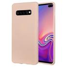 GOOSPERY SOFT FEELING Liquid TPU Drop-proof Soft Case for Galaxy S10+ (Apricot) - 1