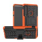 Tire Texture TPU+PC Shockproof Case for Galaxy A9 (2018), with Holder(Orange) - 1