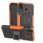 Tire Texture TPU+PC Shockproof Case for Galaxy A6s, with Holder (Orange) - 1