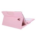 SA590 Bluetooth 3.0 Litchi Texture Detachable Bluetooth Keyboard Leather Tablet Case for Samsung Galaxy Tab A 10.5 inch T590 / T595, with Holder (Pink) - 1