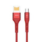 TOTUDESIGN BMA-026 Soft Series 2.4A Micro USB Silicone Charging Cable, Length: 1m (Red) - 1