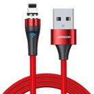 JOYROOM S-1021X1 2.1A 8 Pin Magnetic Charging Cable with LED Indicator, Length: 1m (Red) - 1